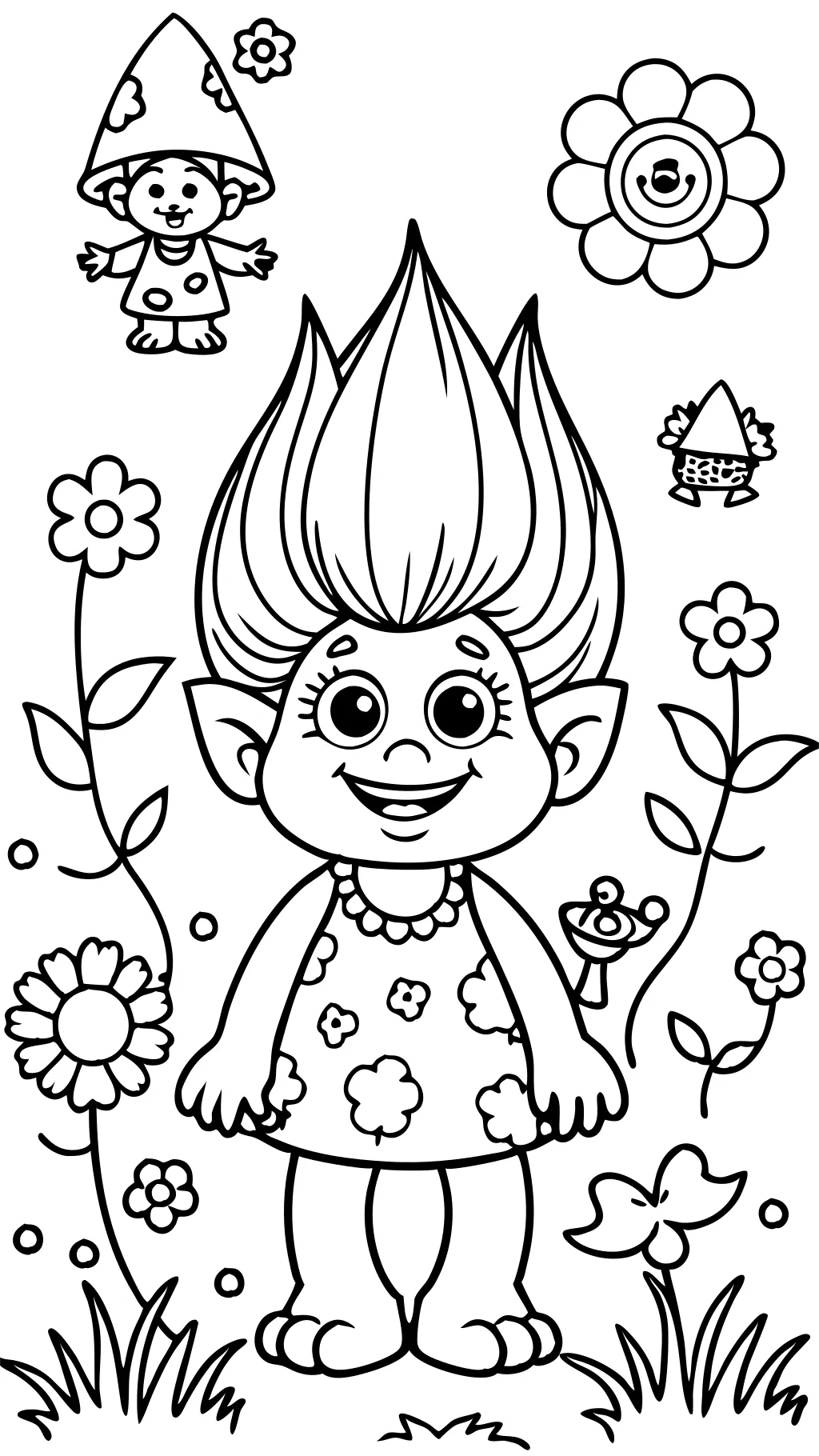 free printable trolls coloring pages